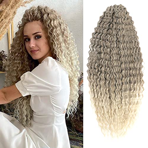 YEESHEDO - 3 paquetes de pelo ondulado de 55,9 cm, extensiones de pelo sintético preondulado, bohemio, para novia, para mujer, T18-613