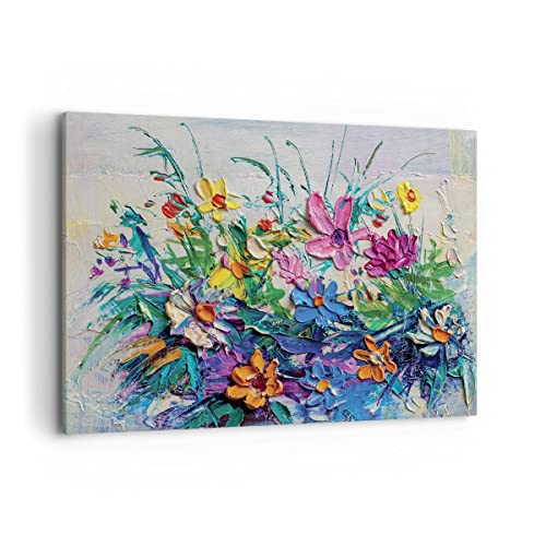 Cuadros sobre lienzo Arttor Flores Ramo De Flores Jardín Arte Cuadro 120x80cm Lienzos decorativos Cuadros decoracion Cuadro salon Cuadros modernos Cuadros decorativos Wall art decorativo AA120x80-4521