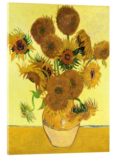 Posterlounge Girasoles Cuadro de metacrilato de Vincent Van Gogh Cuadros decoración para Cualquier habitación 13 x 18 cm Amarillo Botánica Decoración Pared