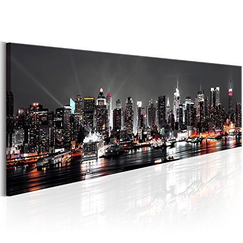 murando Cuadro de cristal acrílico Nueva York City NY 135x45 cm Impresión de 1 Pieza Pintura sobre Vidrio Imagen Gráfica Decoracion de Pared - New York NY Ciudad Cityd d-B-0055-k-a