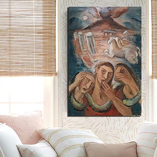 Raquel Forner personaje cuadro sobre lienzo para pared carteles impresiones pintura moderna cuadro de pared para sala de estar decoración del hogar 60x80cm sin marco