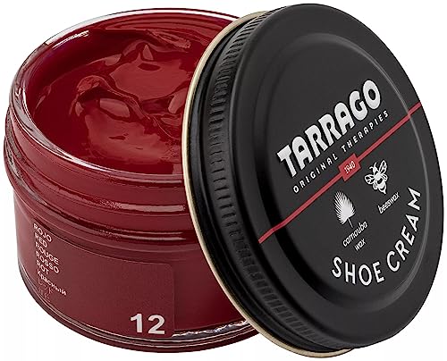 Tarrago | Basic Shoe Cream 50 ml | Crema Protectora para Calzado de Cuero | Betún para Zapatos | Cuidado del Calzado | Nutre, Repara y Protege | Abrillantador | Color Rojo