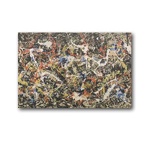 Póster de Jackson Pollock Pintor Regateado Su Trabajo Obras de Arte Frescas Pintura Arte de Pared Impresiones en Lienzo Colgantes Carteles de 20 x 30 pulgadas (50 x 75 cm)