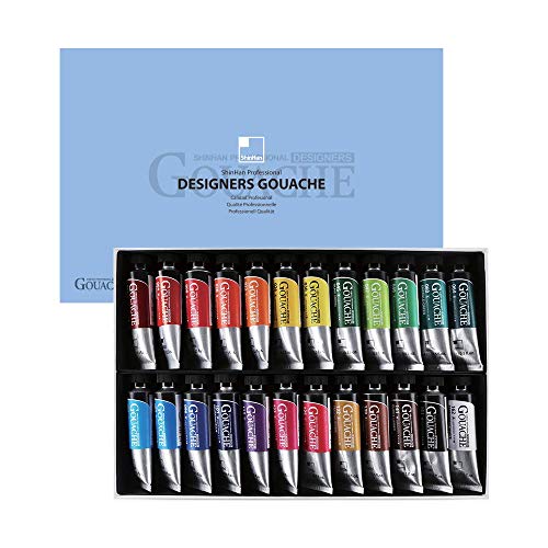 ShinHan Diseñador Profesional Gouache 15ml Tubo 24 Colores Set A