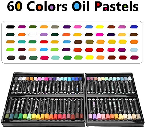 60 Colores Pasteles al óleo palos de pintura al óleo pesado conjunto de lápices de pintura de bellas artes