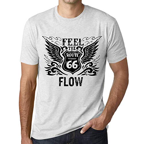 Hombre Camiseta Siente La Corriente – Feel The Flow – T-Shirt Vintage Manga Corta Regalo Original Cumpleaños Ash 4XL