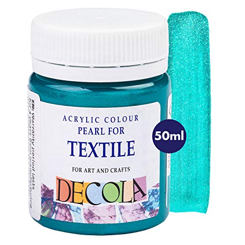 Pintura Textil Efecto Purpurina Turquesa 50ml | Colores Con Alta Pigmentación | Hecho Por Nevskaya Palitra