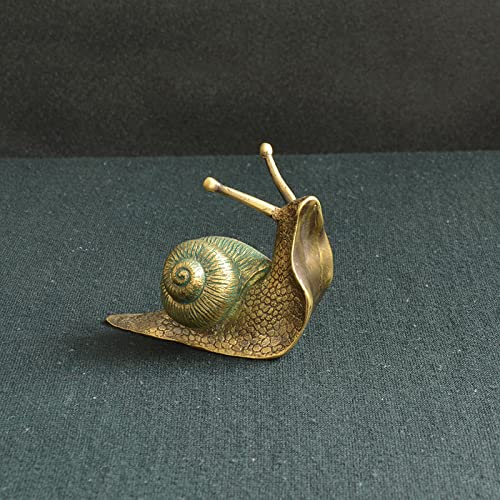 SHUBIAO Estatua de Caracol de Animal de Cobre Puro, Adorno de Escritorio, Accesorios de decoración del hogar, artesanías, figurita de la Suerte de latón Vintage (Color : Onecolor)