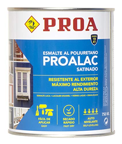 PROA Esmalte Laca al poliuretano Proalac. Blanco. 750 ML. Pinta tus muebles de cocina, radiadores, madera o metales con la máxima calidad. Valido para interior y exterior