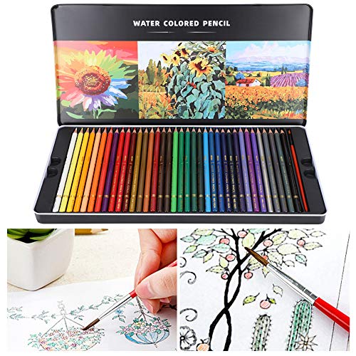 72 Lápices de Colores, Lápices de Colores, Lápices de Acuarela Multicolor con Varilla Redondeada, para Artistas y Pintores Principiantes Escuela, Aula y Uso Diario