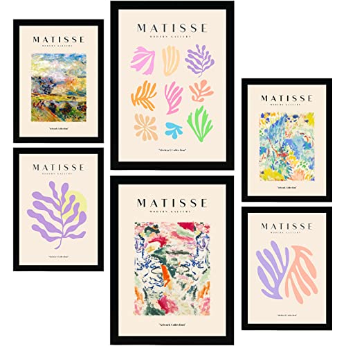 Nacnic Set de 6 Posters de Henri Matisse. Vegetacion. Láminas de Fauvismo y Arte Abstracto para el Diseño y Decoración de Interiores. Tamaños A3 & A4, sin Marcos.
