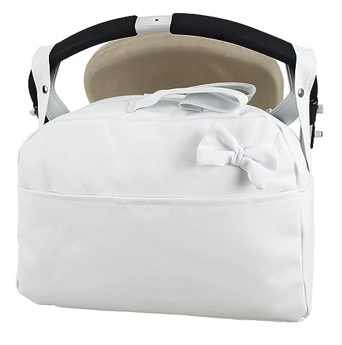 Danielstore Bolso carrito bebe lactancia acolchado color blanco roto