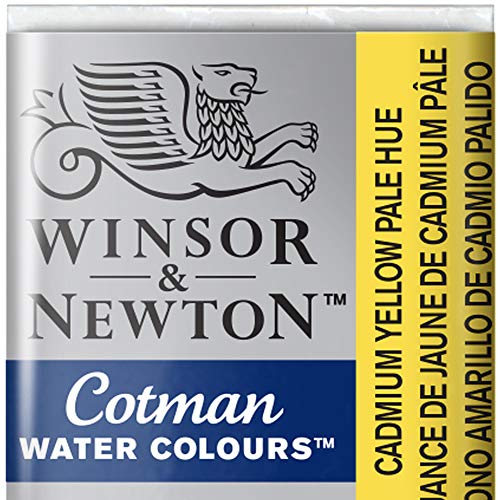Winsor & Newton Cotman Acuarela En Pastilla, Tono Amarillo De Cadmio Palido, 1,9x1,6x1,1 cm
