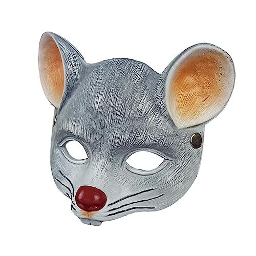 HOMSFOU Máscaras De Ratón De Halloween Máscaras De Animales 3D Máscaras De Cabeza De Rata Máscara De Uso De Cosplay De Halloween Sombreros De Ratas Fiesta De Carnaval Disfraces para