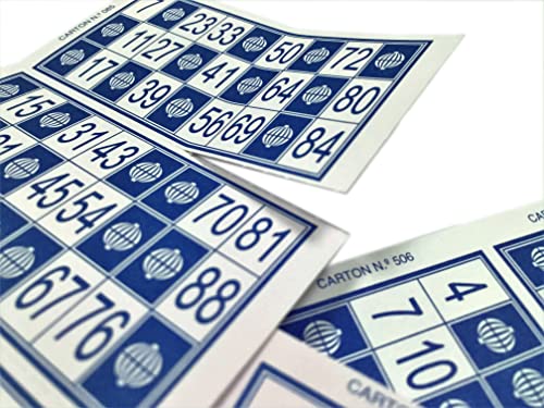 Genérico 600 Cartones para Bingo Tradicional De 90 Bolas (Azul)