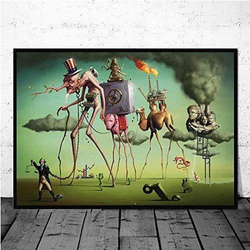 CloudShang Extraño onírico Cuadros Poster Salvador Dali Pintura Abstracto Surrealista Pared Arte Impresiones Vintage Cubismo Cuadros Salon Oficina Pared Poster De la Lona Art G30134