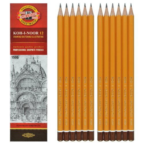 Koh-I-Noor - Lápices de grafito (dureza 4B, 12 unidades)