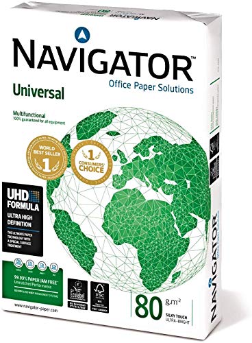 Navigator NUN0800037 - Papel multifunción (80 g/m², A3, 500 hojas), color blanco