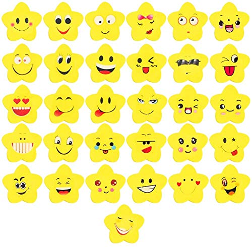 Koogel Gomas de borrar con caritas sonrientes, 100 unidades, pequeñas y divertidas gomas de borrar para niños y estudiantes