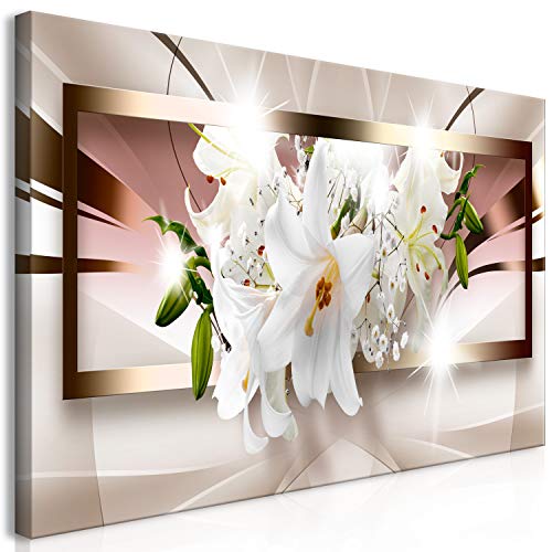 murando Cuadro Mega XXXL Flores Lirios 270x135 cm Cuadro en Lienzo en Tamano XXL Estampado Grande Gigante Imagen Para Montar por uno Mismo Decoración De Pared Impresión DIY Abstracto b-A-0364-ak-e