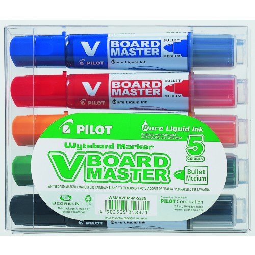 Pilot - Caja Rotuladores pizarra blanca 5 colores