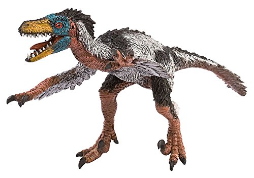 Bullyland 61466-Figura de Juego, Velociraptor, Aprox. 24 cm de Altura, Figura Pintada a Mano, sin PVC, para Que los niños jueguen con la fantasía, Color Colorido (Bullyworld 61466)