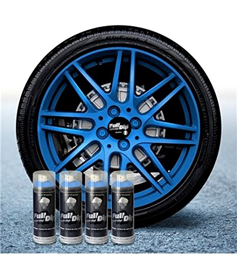 Sophisticauto Full Dip Packs Ahorro Llantas 4 Sprays Azul Metalizado Mate