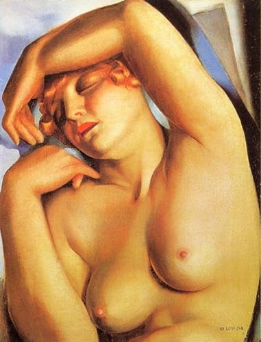 PosterDesign Digital Art Studio Lienzo calidad museo, poster o lamina para enmarcar, Mujer dormida, Tamara de Lempicka - 30 x 40 cm (A3), POSTER PROFESIONAL