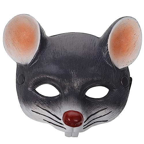 HOMSFOU Máscaras De Ratón De Halloween Máscaras De Animales 3D Máscaras De Cabeza De Rata Máscara De Desgaste De Cosplay De Halloween Tocados De Ratas Fiesta De Carnaval Disfraces para