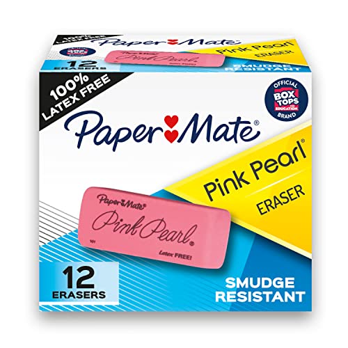 Paper Mate Pink Pearl - Gomas de borrar (tamaño grande, 12 unidades)