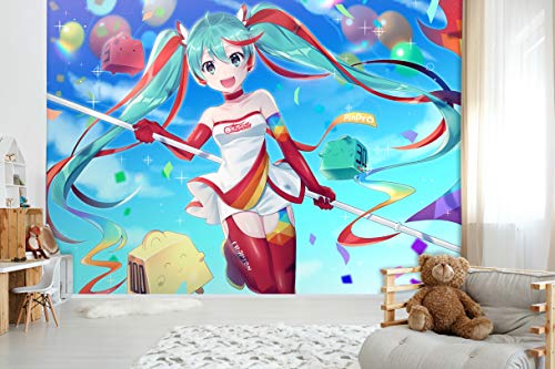 Papel pintado 3D Cute Girl 218 Japón Anime Game Mural de pared extraíble | Papel pintado grande autoadhesivo, papel de madera (necesita pegamento), 205 x 114 pulgadas 】520 x 290 cm (ancho x alto).