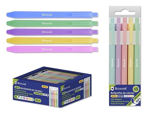 PACK 5 BOLIGRAFOS SOFT TINTA COLORES PASTEL 0.7MM
