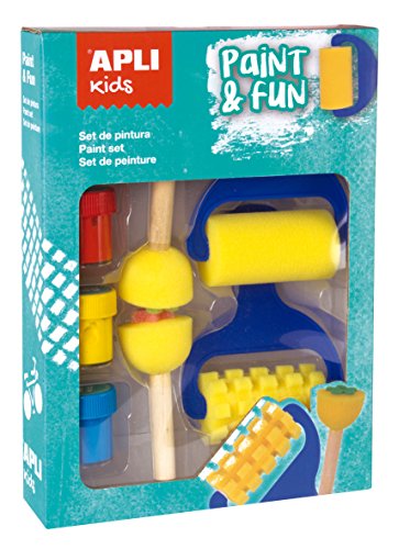 APLI Kids 15135 - Set de pintura con témperas, rodillos y sellos , color/ modelo surtido