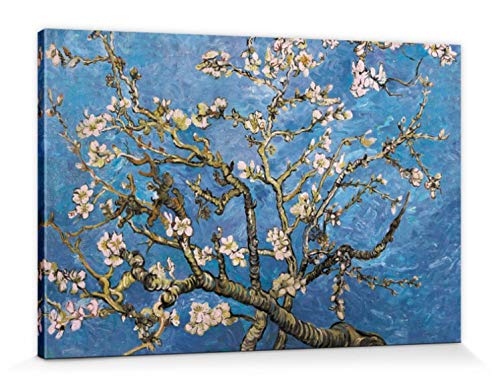 1art1 Vincent Van Gogh Póster Impresión En Lienzo Almendro En Flor, 1890 Cuadro En Bastidor De Camilla De Madera | Mural XXL | Imagen 120x80 cm