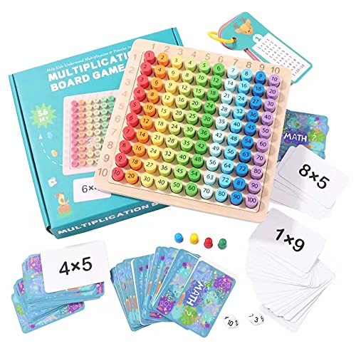 Remione Tabla de multiplicación multiplicación tabla multiplicación matemáticas aprendizaje juego Montessori juguete contante infantil rastrillo y juego educativo para niños y estudiantes
