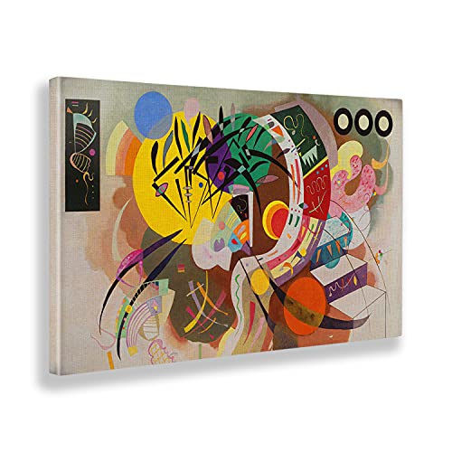 Giallobus - Pinturas - Vassily Kandinsky - Curva dominante - Lienzo - 140x80 - Listo para Colgar - Cuadros Modernos para el hogar