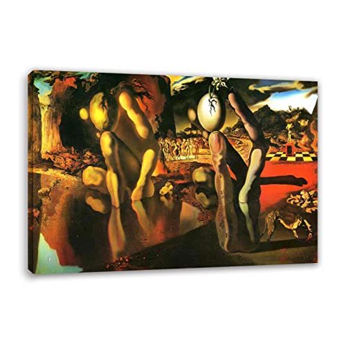 Salvador Dali poster. Reproducciones cuadros famosos en lienzo. Surrealismo Pósters e impresiones artísticas' Metamorfosis de Narciso'. Cuadros decorativo 80x120cm(31.5x47.2