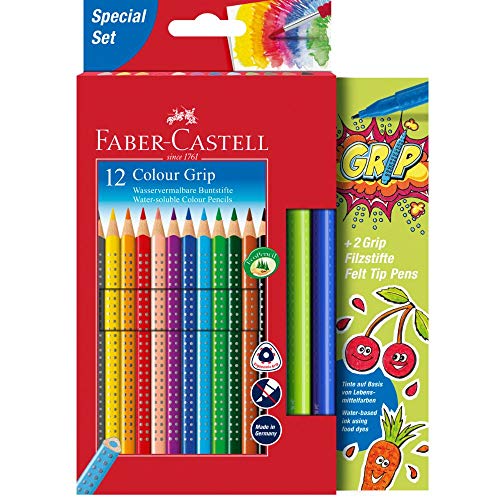 Faber-Castell 201640 - Estuche de 14 lápices de colores y 2 lápices de colores