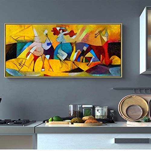 ANFOE Pintura famosa de Picasso, obras de arte, impresión HD, arte de pared, imágenes en lienzo para sala de estar, arte moderno, decoración del hogar, 60x90cm sin marco