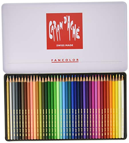Caran d'ache Crayons de couleurs FANCOLOR Assortiment de 40 couleurs