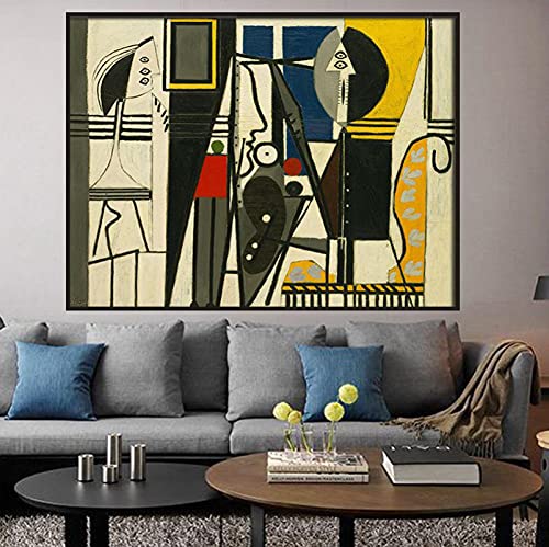 Pintor de Picasso Obras de arte clásicas y modelos de pinturas Impresión de carteles e impresiones en lienzo Réplica de imágenes de arte abstracto Marco interior de 20x30 cm