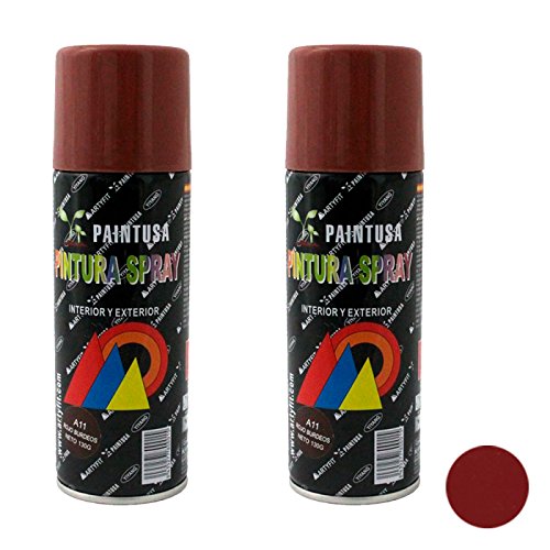 Paintusa - Pack de 2 botes de pintura en spray Rojo Burdeos A11 200 ml