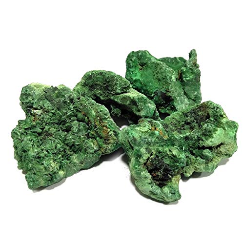 Reiki Crystal Products Natural Malachite Rough Stones - Raw Stone for Reiki Healing and Vastu Correction Protection Concentration Spirituality and Increasing Creativity Raw Rough Stones Approx: 100GM