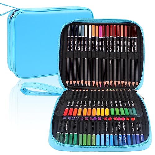 72 Lapices Colores con Hermosa Carcasa Pu, Aceite Lapices de Colores para Adultos, Artículo de Arte de Lápiz de Dibujo para Niños 9-12