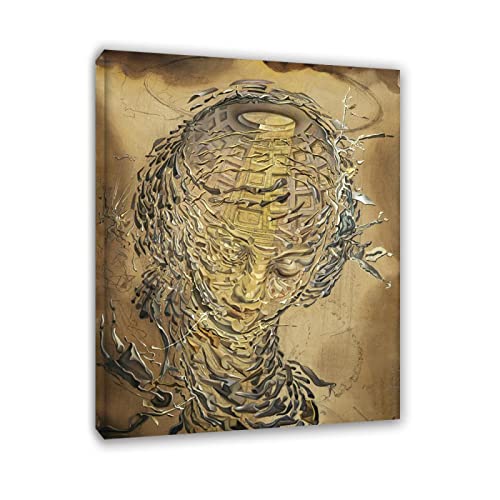 Apcgsm Salvador Dali poster. Reproducciones cuadros famosos en lienzo. Surrealismo Pósters e impresiones artísticas' Explosión de cabeza rafaelesca'. Cuadros decorativo 60x79cm(23.6x31.1) Enmarcados