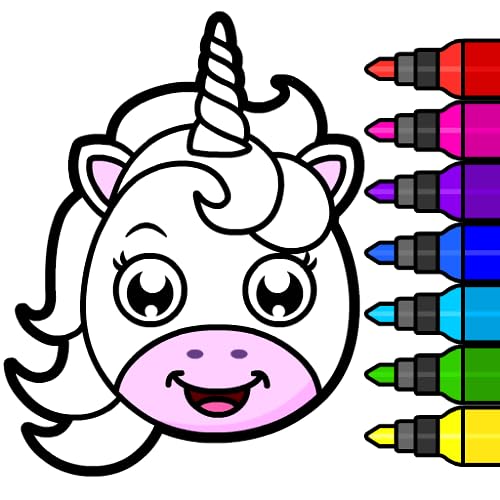 Unicorn Coloring Games & Drawing Book for Kids 2+ Year Old Free