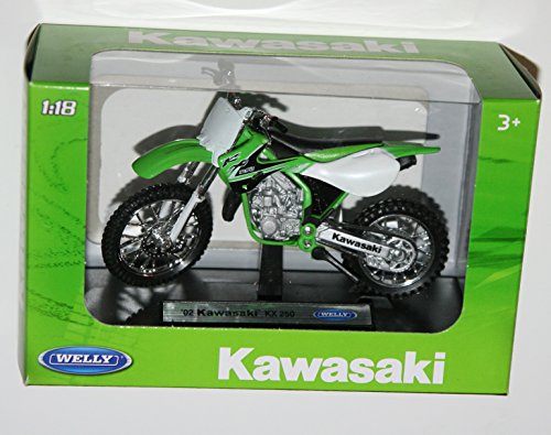 Welly - KAWASAKI KX250 '02 - Modelo de moto fundido a presión escala 1:18