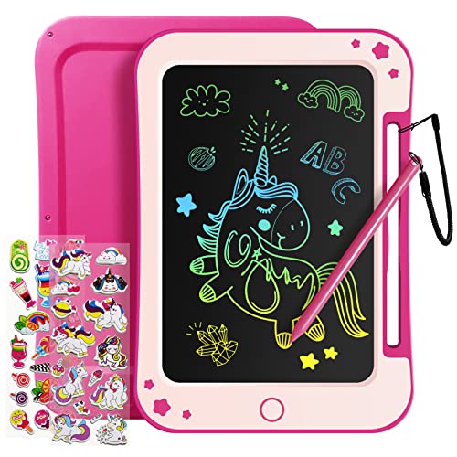 TEKFUN Juguetes Niñas Niños 2 3 4 5 6 7 Años, Tableta de Escritura LCD 8,5 Pulgadas, Tablero de Dibujo Electrónico, Pizarra Magnetica Infantils, Regalo Cumpleaños para Niñas Niños (Rosa)