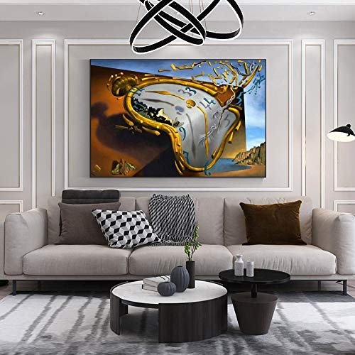 La persistance de la mémoire Peintures sur toile de Salvador Dali Célèbres affiches et impressions d'art mural pour la décoration intérieure 60x90cm (24