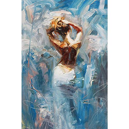 Henry Asencio mujer abstracta espalda arte famoso pintura de cristal impresión pintura sala de estar cuadro de pared decoración del hogar cartel PVC autoadhesivo-60x80cm